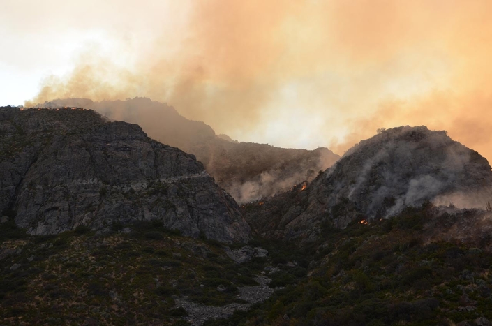 Vista desde la quebrada Incendio 2016